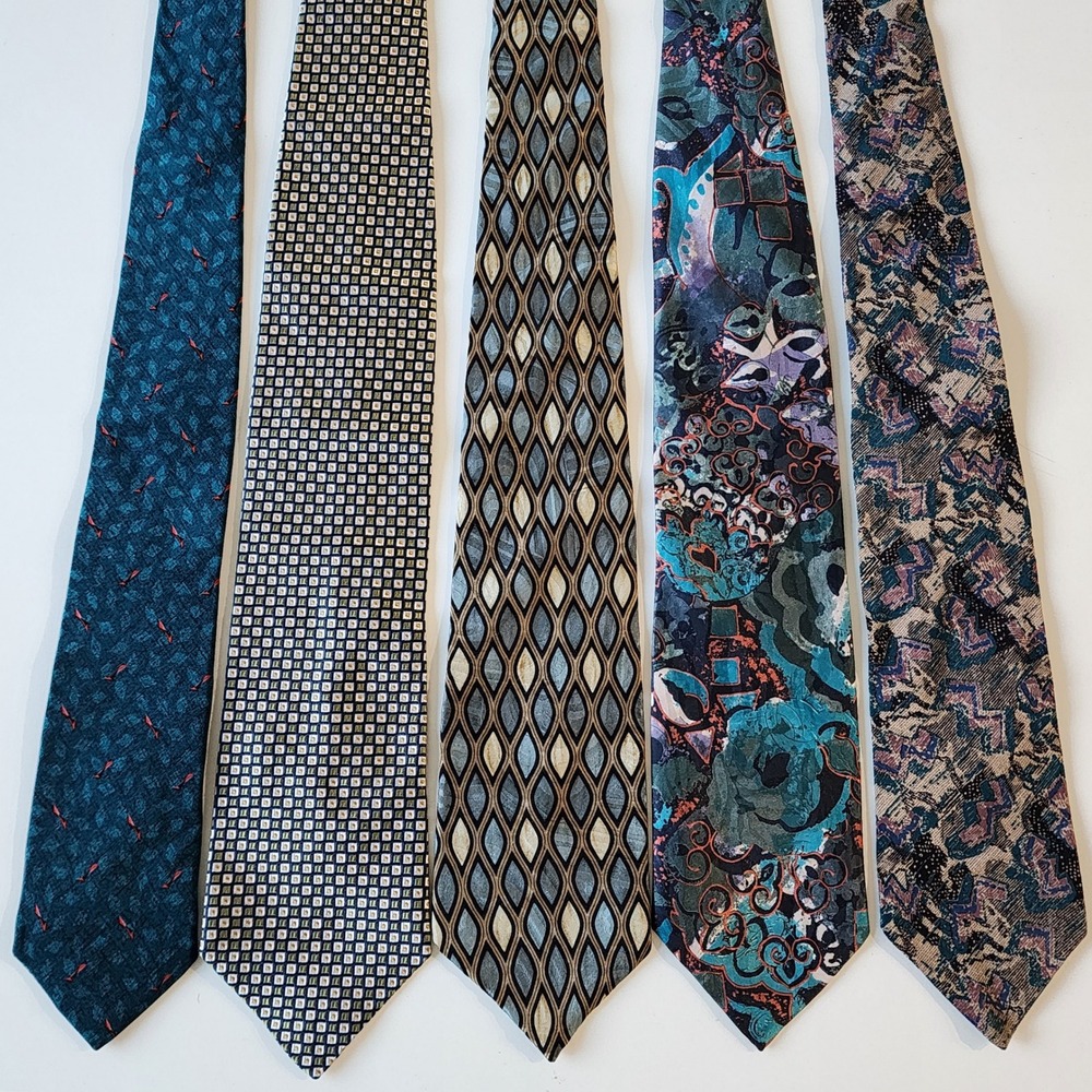 Green Necktie Lot Abstract Geometric Paisley Forest
Teal Earthy Vintage Office